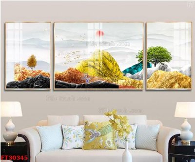 File in ấn File tranh bộ hiện đại FT30345 chuyên nghiệp