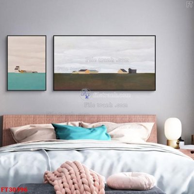 File tranh in tráng gương File tranh bộ hiện đại FT30396 (siêu nét)