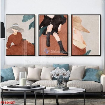 Chi tiết file gốc File tranh bộ hiện đại FT30427 (cho in tráng gương)