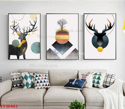 File gốc File tranh bộ hiện đại FT30461 (chủ đề hiện đại) trang trí