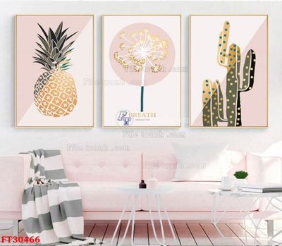 File gốc File tranh bộ hiện đại FT30466 (in lụa) tranh phong thủy