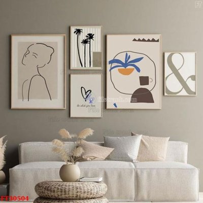 File in ấn File tranh bộ hiện đại FT30504 (bản gốc) từ file gốc