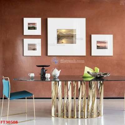 Download file gốc File tranh bộ hiện đại FT30508 (in lụa) tranh 3D