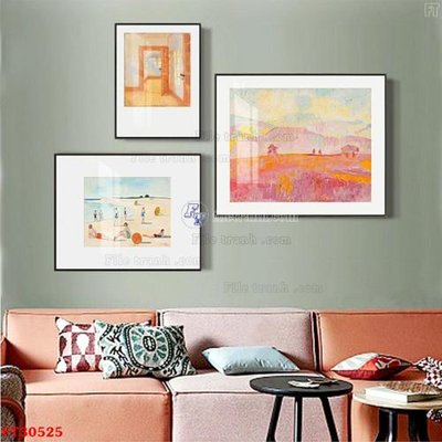 File in trần File tranh bộ hiện đại FT30525 (bản gốc) hoa văn