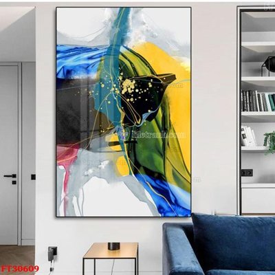 Tải file File tranh bộ hiện đại FT30609 (ảnh gốc) in tráng gương