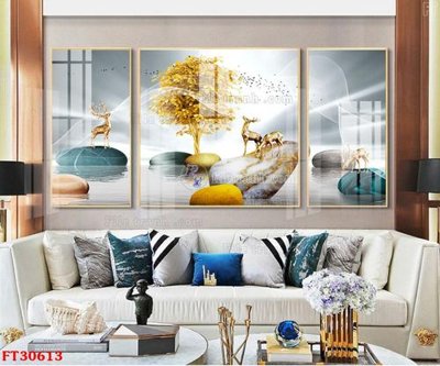 File ảnh File tranh bộ hiện đại FT30613 (gốc) dùng in Pano