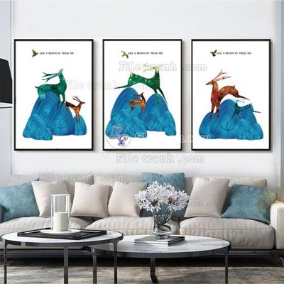 File tranh File tranh hiện đại pha lê gương FT369 (gốc) chủ đề động vật