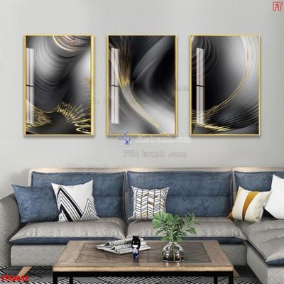 File gốc File tranh bộ hiện đại FT40033 (in mica) làm quà tặng