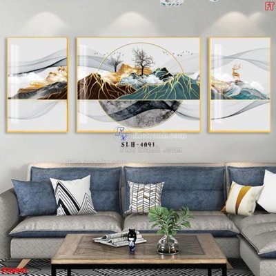 File in ấn File tranh bộ hiện đại FT40091 (bản gốc) sắc nét