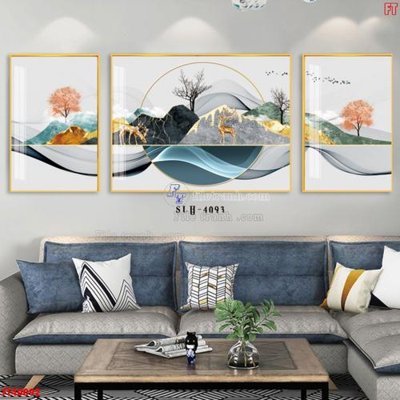 File in lụa File tranh bộ hiện đại FT40092 (tân cổ điển) File tranh bộ hiện đại FT40092