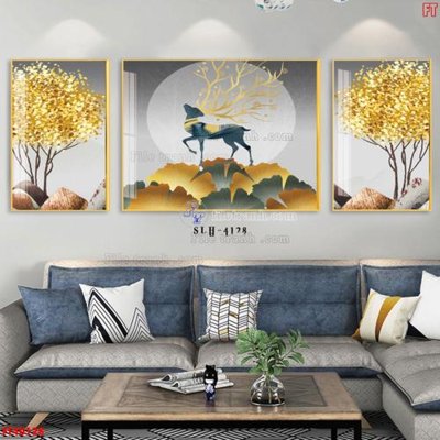 File tranh gốc in trần nhà File tranh bộ hiện đại FT40128 3D