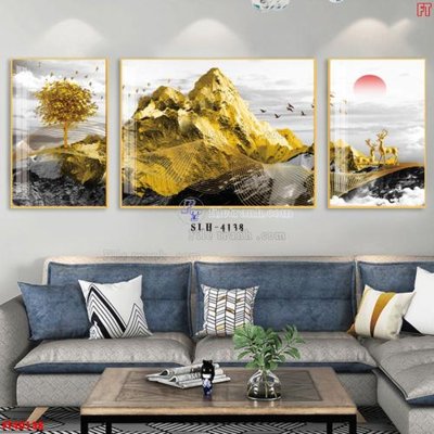 File in lụa File tranh bộ hiện đại FT40138 (tân cổ điển) File tranh bộ hiện đại FT40138