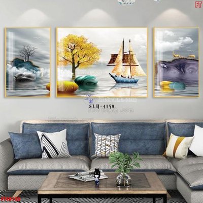 File in lụa File tranh bộ hiện đại FT40150 (hoa văn) File tranh bộ hiện đại FT40150