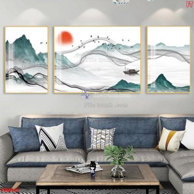 File gốc File tranh bộ hiện đại FT40181 (ảnh chi tiết) để in lụa