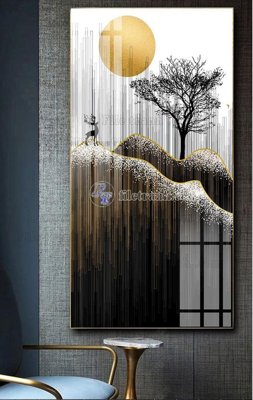 Download file gốc File tranh hiện đại pha lê gương FT402 (in lụa) cao cấp