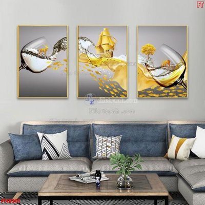 File in trần File tranh bộ hiện đại FT40201 (bản gốc) đại dương