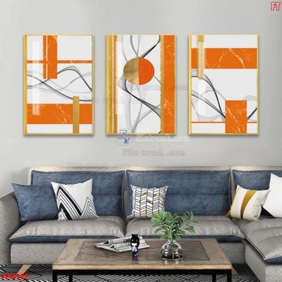 File gốc File tranh bộ hiện đại FT40227 (in tráng gương) ốp tường