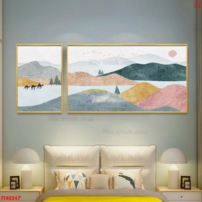 File tranh gốc PSD File tranh bộ hiện đại FT40247 còn nguyên layer