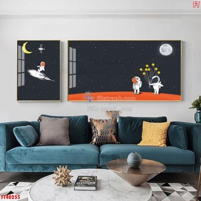 Download file ảnh gốc File tranh bộ hiện đại FT40255 để in ấn