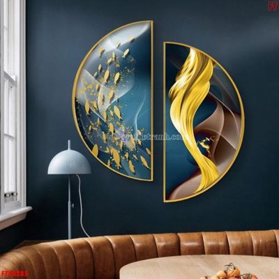 File gốc File tranh bộ hiện đại FT40285 (in mica) cắt laser