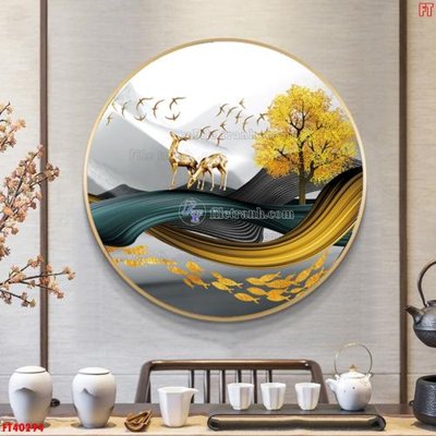 Download file gốc File tranh bộ hiện đại FT40294 (in mica) 3D