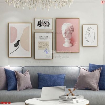 File gốc File tranh bộ hiện đại FT40310 (in lụa) tranh thuận buồm