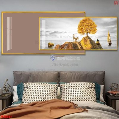 Tải file File tranh bộ hiện đại FT40361 (gốc) chủ đề phong thủy