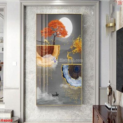 File tranh in tráng gương File tranh bộ hiện đại FT40493 (siêu nét)