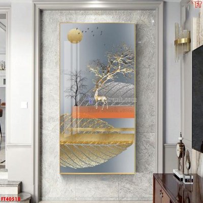 Download file gốc File tranh bộ hiện đại FT40518 (in mica) 3D