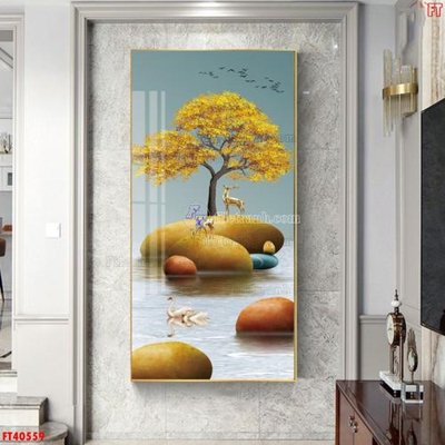 File tranh ảnh gốc File tranh bộ hiện đại FT40559 dùng cho in khổ lớn