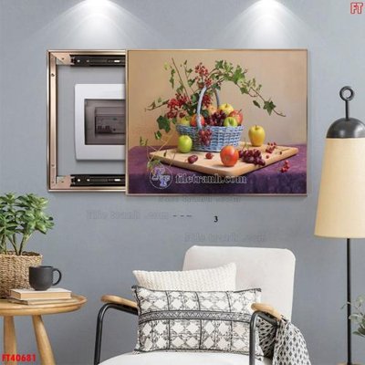 Download file gốc File tranh bộ hiện đại FT40681 (in lụa) tranh 3D