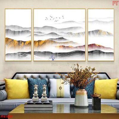 File tranh File tranh bộ hiện đại FT41027 (bản gốc) treo phòng ăn