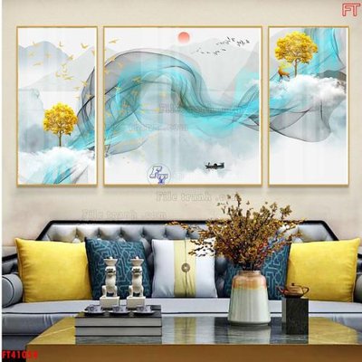 Tải file gốc File tranh bộ hiện đại FT41054 (in khổ lớn) không mờ