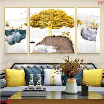 File in ấn cao cấp File tranh bộ hiện đại FT41059 (file gốc)