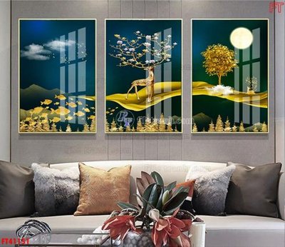 File gốc File tranh bộ hiện đại FT41151 (ảnh chi tiết) để in lụa