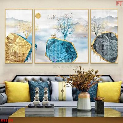 File gốc File tranh bộ hiện đại FT41172 (trang trí) cho phòng khách