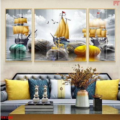 File in trần File tranh bộ hiện đại FT41202 (file gốc) xuyên sáng