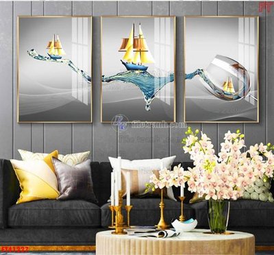 File PSD File tranh bộ hiện đại FT41227 (bản gốc) cho nhà in