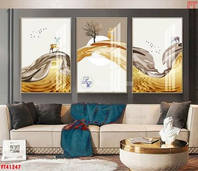 File gốc File tranh bộ hiện đại FT41247 (cho in 3D) độc đáo