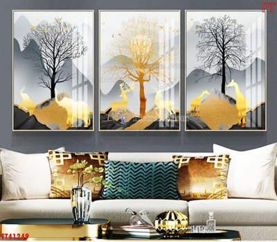 File gốc File tranh bộ hiện đại FT41249 (ảnh chi tiết) để in lụa