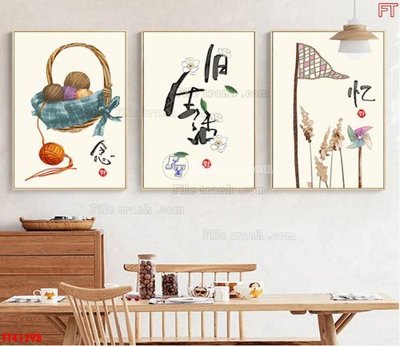 File gốc File tranh bộ hiện đại FT41298 (in mica) cắt laser