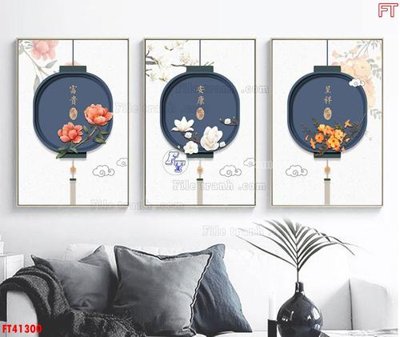 Chi tiết file gốc File tranh bộ hiện đại FT41300 (cho in tráng gương)