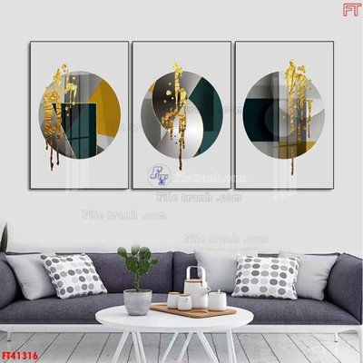 File ảnh File tranh bộ hiện đại FT41316 (gốc) trang trí khách sạn