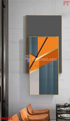 File gốc File tranh bộ hiện đại FT41362 (in mica) làm bảng hiệu