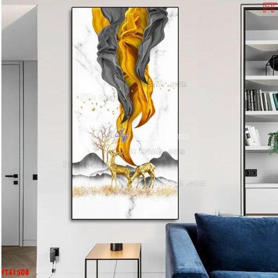 Tải file File tranh bộ hiện đại FT41508 (gốc) chủ đề hoa sen