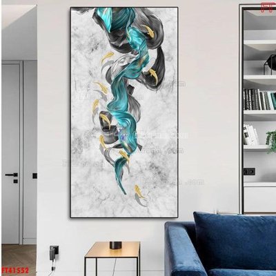 File gốc File tranh bộ hiện đại FT41552 (in lụa) hoa văn cổ điển