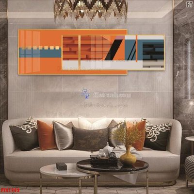 Download file gốc File tranh bộ hiện đại FT41723 (in lụa) tranh 3D