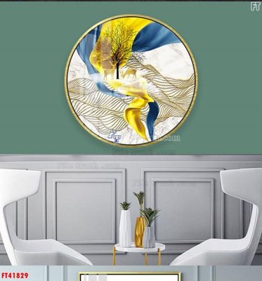 File in lụa File tranh bộ hiện đại FT41829 (phong cảnh) File tranh bộ hiện đại FT41829