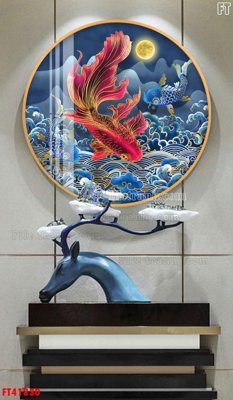 File ảnh File tranh bộ hiện đại FT41830 (gốc) cho trang trí nhà hàng