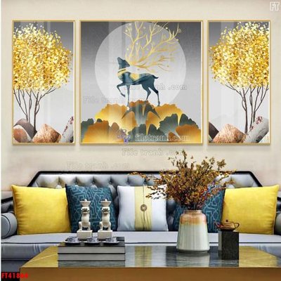 File in ấn File tranh bộ hiện đại FT41864 (bản gốc) sắc nét